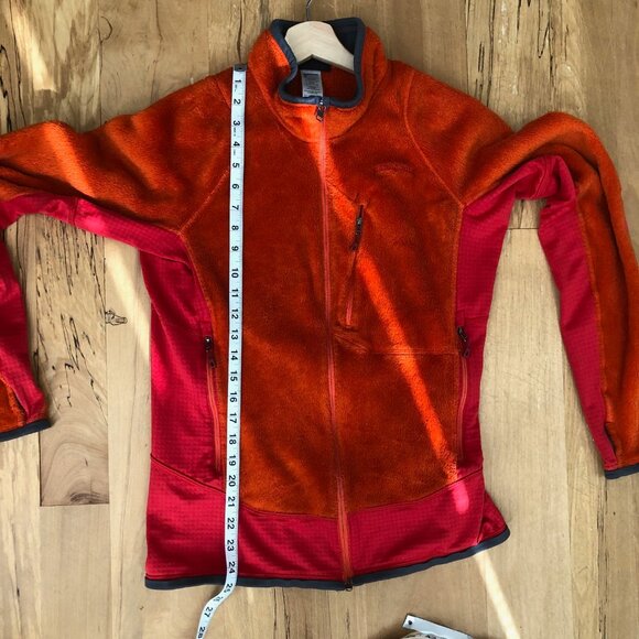 Patagonia Full Zip Fleece Jacket Orange Red Men's Small - Picture 8 of 9